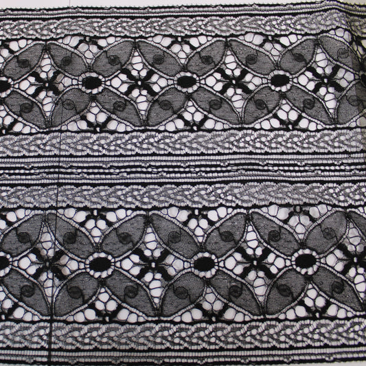 Galon - dentelle noire - fleuri - photo 1/3 | So Tissus