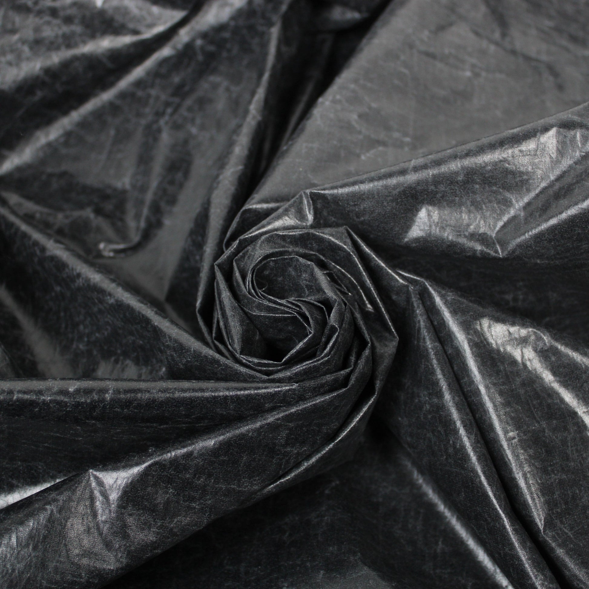 Tissu technique imperméable - noir marbré - photo 1/3 | So Tissus