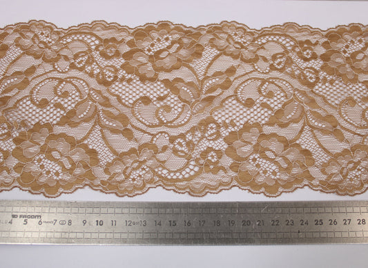 Galon - dentelle fleuri - beige et blanc - photo 2/3 | So Tissus