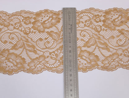 Galon - dentelle fleuri - beige et blanc - photo 3/3 | So Tissus