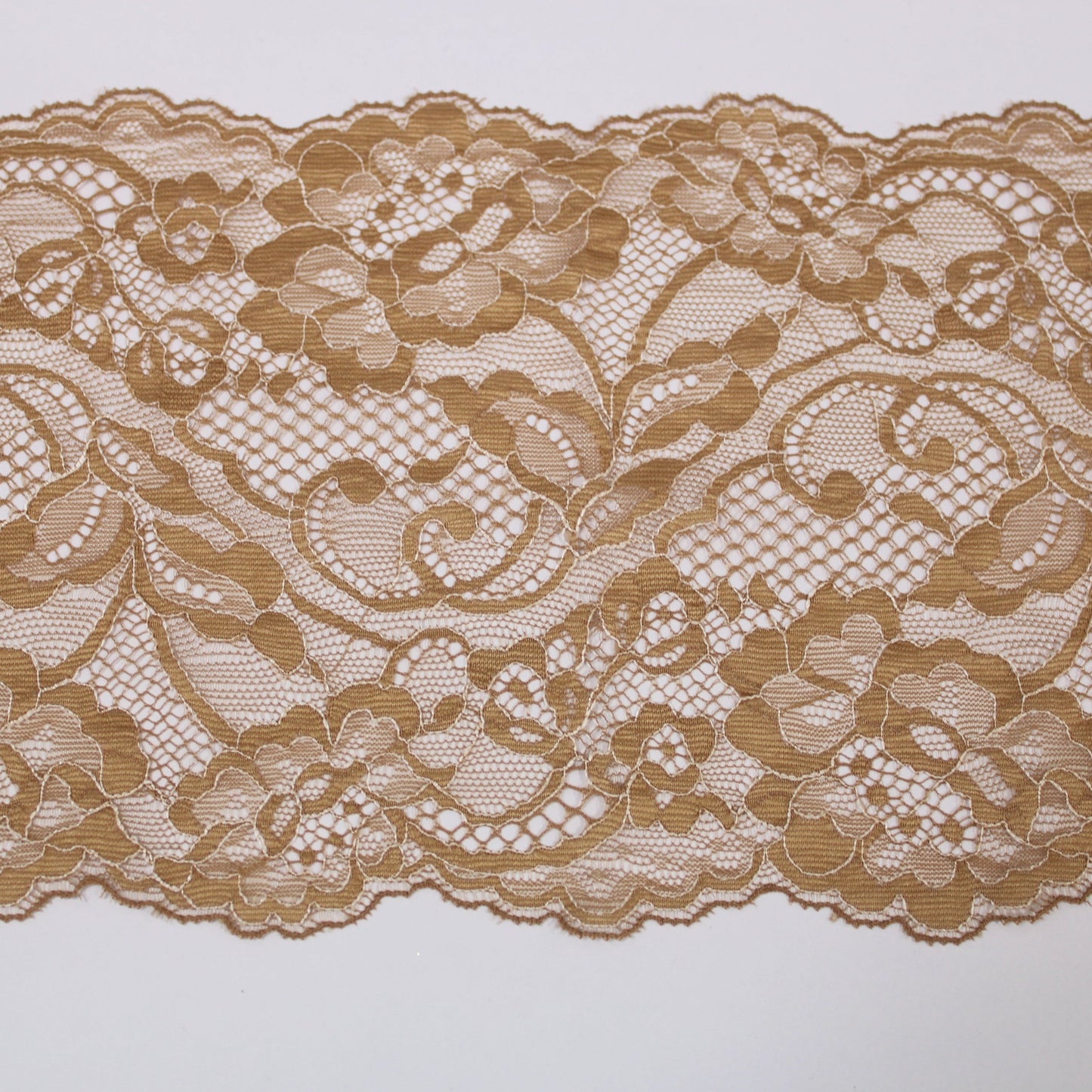 Galon - dentelle fleuri - beige et blanc - photo 1/3 | So Tissus