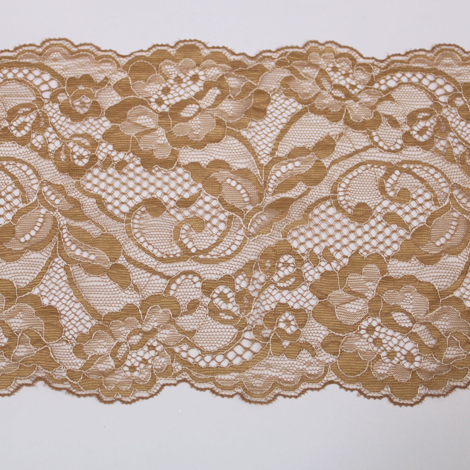 Galon - dentelle fleuri - beige et blanc - photo 1/3 | So Tissus