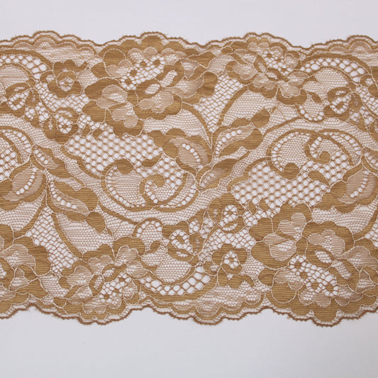 Galon - dentelle fleuri - beige et blanc - photo 1/3 | So Tissus