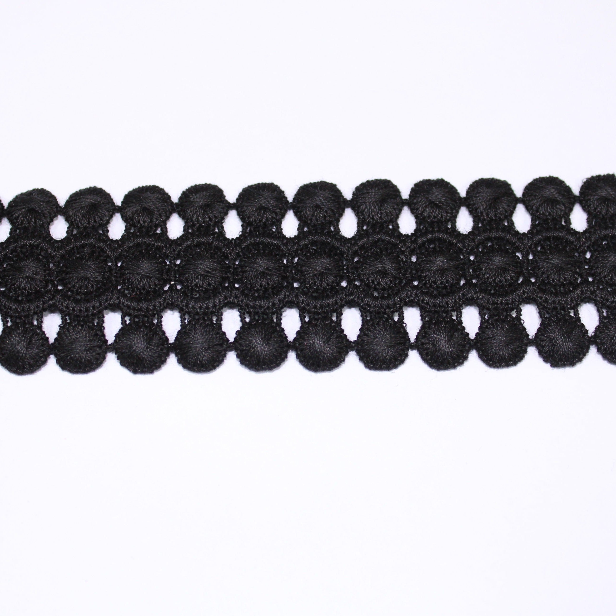 Vieux Galon Militaire Français, Volutes Noires Rebrodées, Promo !