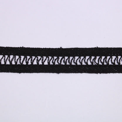 Galon - guipure noir - motif zig-zag - photo 1/3 | So Tissus
