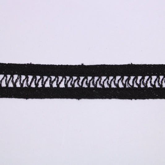 Galon - guipure noir - motif zig-zag - photo 1/3 | So Tissus