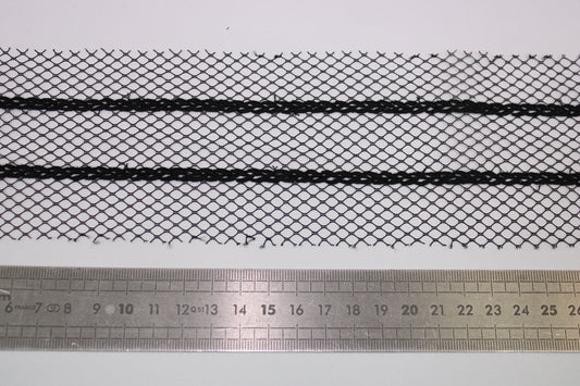 Galon - dentelle style résille noire - photo 2/3 | So Tissus
