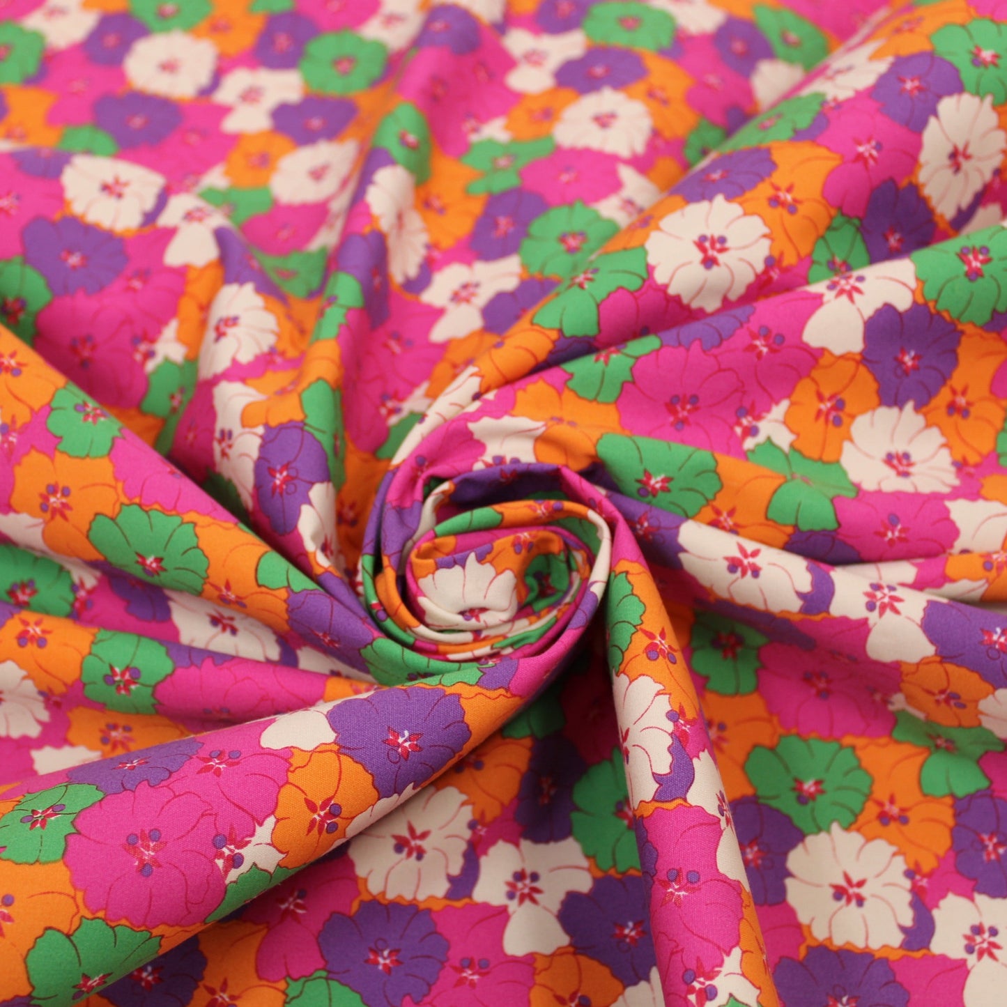 Tissu popeline de coton prestige - imprimé fleuri - photo 1/5 | So Tissus