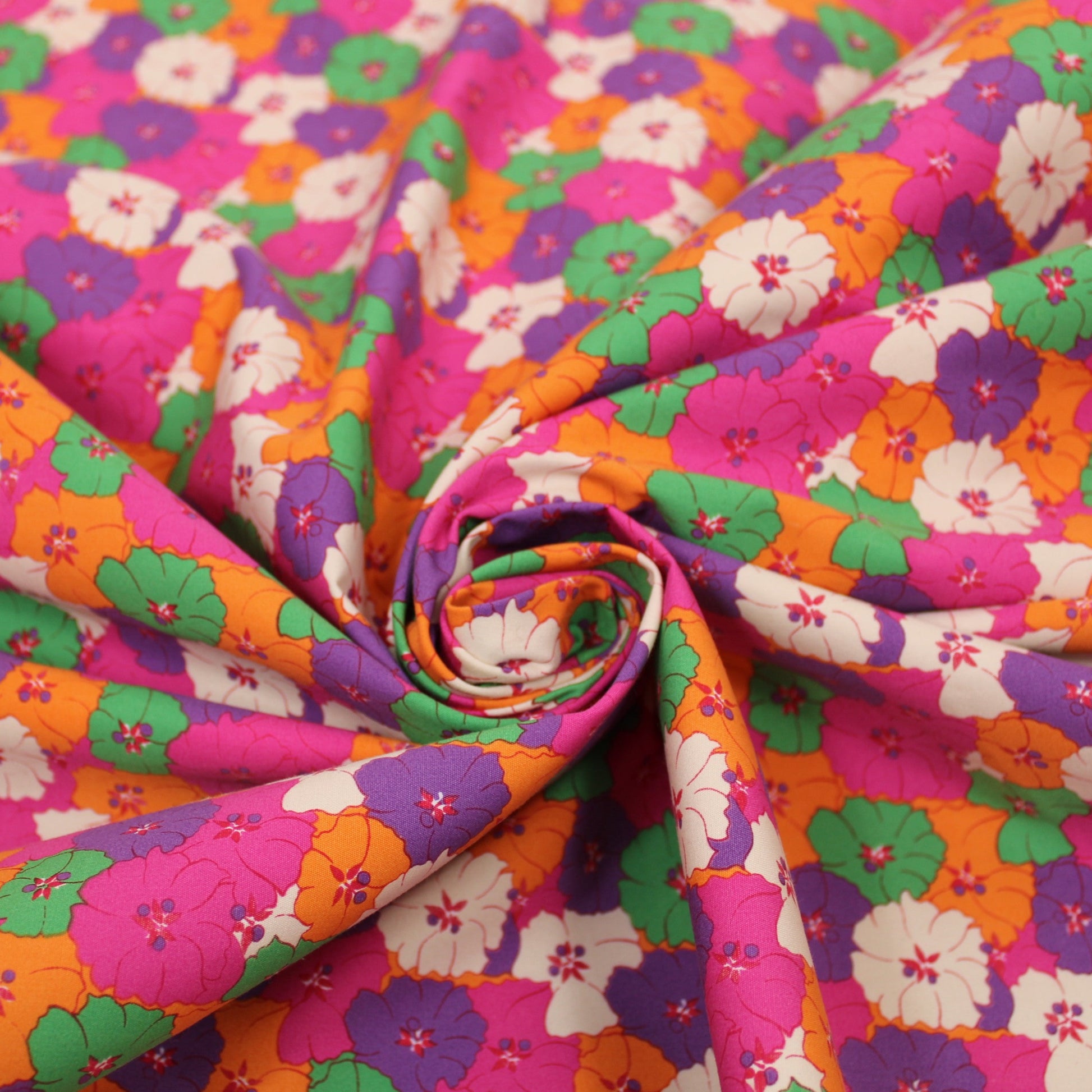 Tissu popeline de coton prestige - imprimé fleuri - photo 1/5 | So Tissus