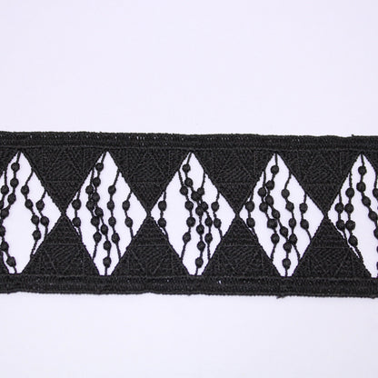 Galon - guipure noire - motif losange - photo 1/3 | So Tissus
