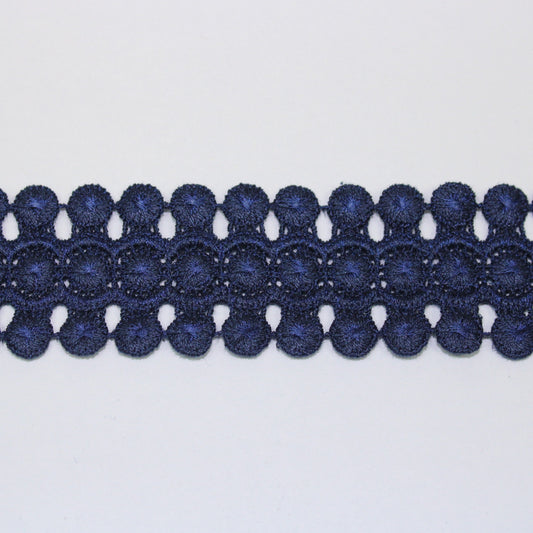 Galon - guipure bleu marine - motif circulaire - photo 1/3 | So Tissus