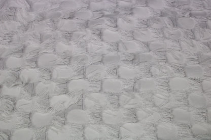 Tissu coton frangé - motif circulaire - blanc - photo 4/5 | So Tissus
