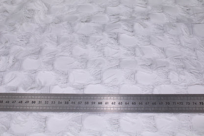 Tissu coton frangé - motif circulaire - blanc - photo 5/5 | So Tissus