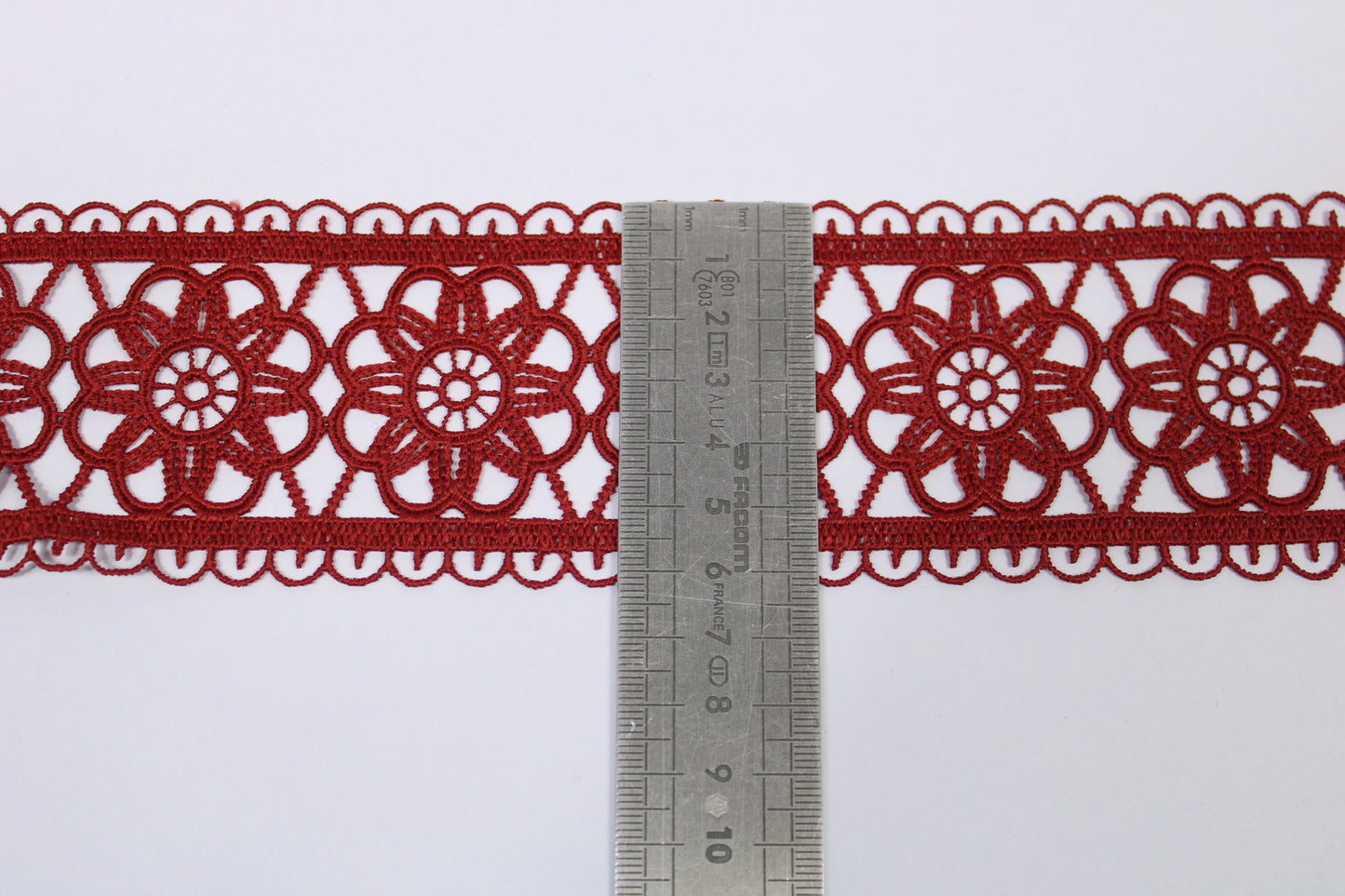 Galon - guipure rouille - motif fleuri - photo 3/3 | So Tissus