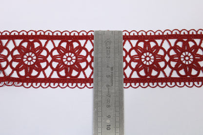 Galon - guipure rouille - motif fleuri - photo 3/3 | So Tissus
