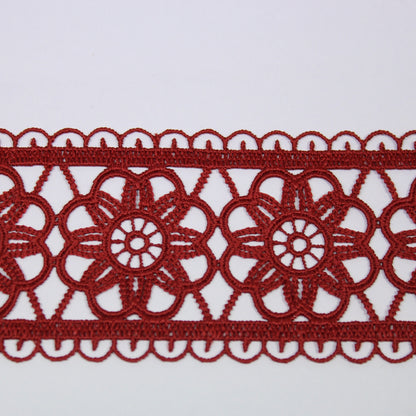 Galon - guipure rouille - motif fleuri - photo 1/3 | So Tissus