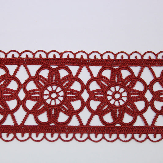Galon - guipure rouille - motif fleuri - photo 1/3 | So Tissus