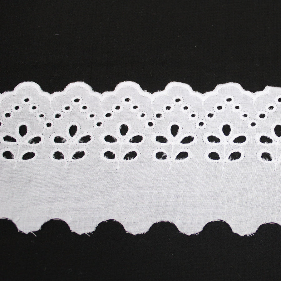 Galon - broderie anglaise blanche