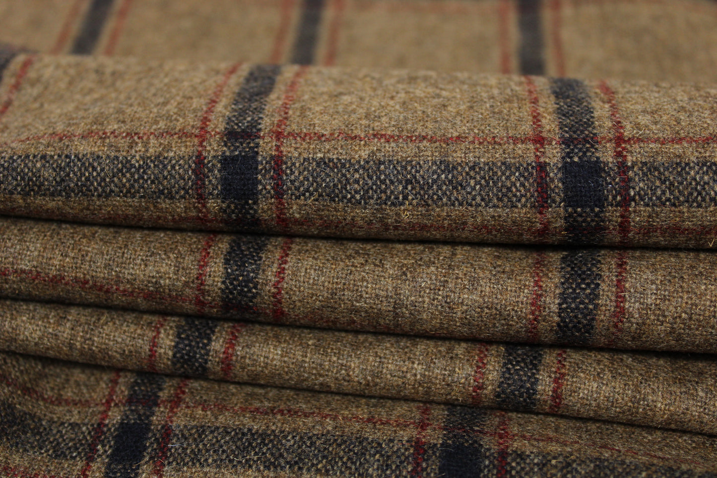 Tissu flanelle de laine - à carreaux - ton marron - photo 2/5 | So Tissus