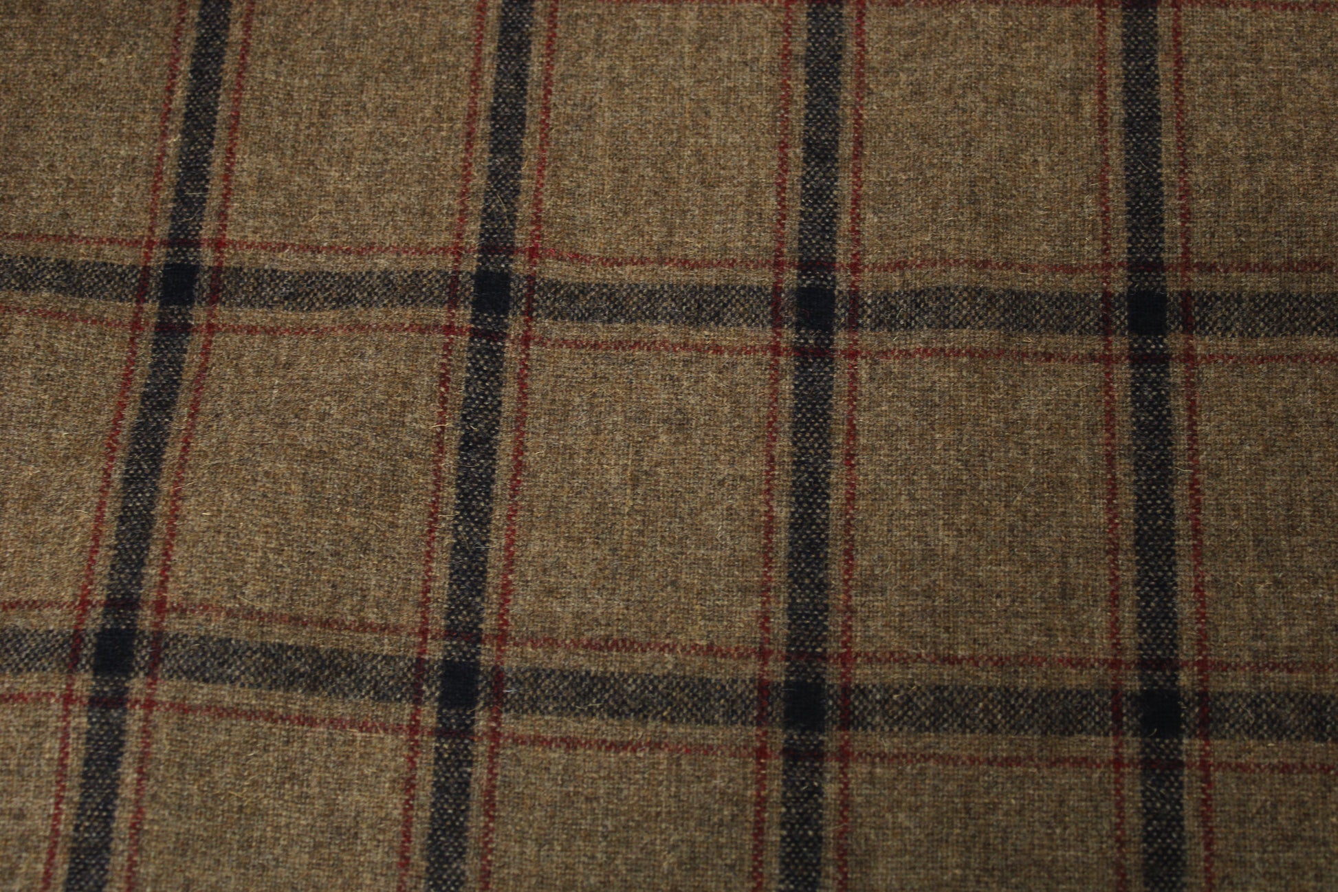 Tissu flanelle de laine - à carreaux - ton marron - photo 4/5 | So Tissus