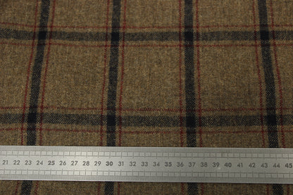Tissu flanelle de laine - à carreaux - ton marron - photo 5/5 | So Tissus