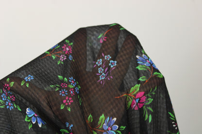 Tissu voile gaufré - imprimé fleuri - photo 6/6 | So Tissus