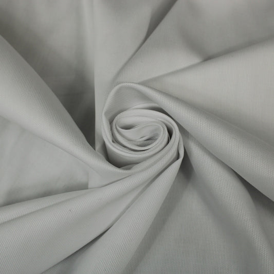 Tissu popeline piqué de coton - blanc - photo 1/3 | So Tissus