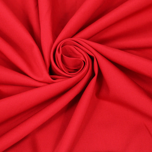 Tissu popeline coton - rouge - photo 1/3 | So Tissus