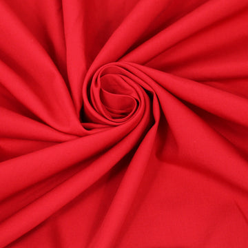 Tissu popeline coton - rouge