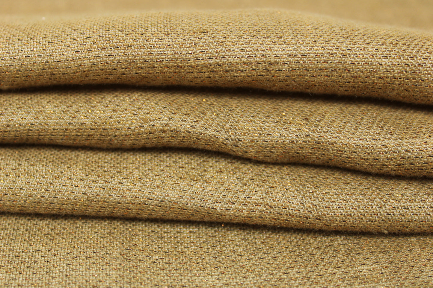 Tissu lin - marron beige et cuivre - photo 2/3 | So Tissus
