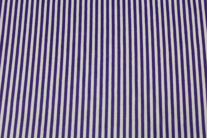 Tissu popeline coton - à rayures - blanc et violet - photo 5/5 | So Tissus