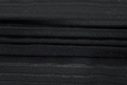 Tissu maille dévorée - à rayures - noir - photo 2/4 | So Tissus