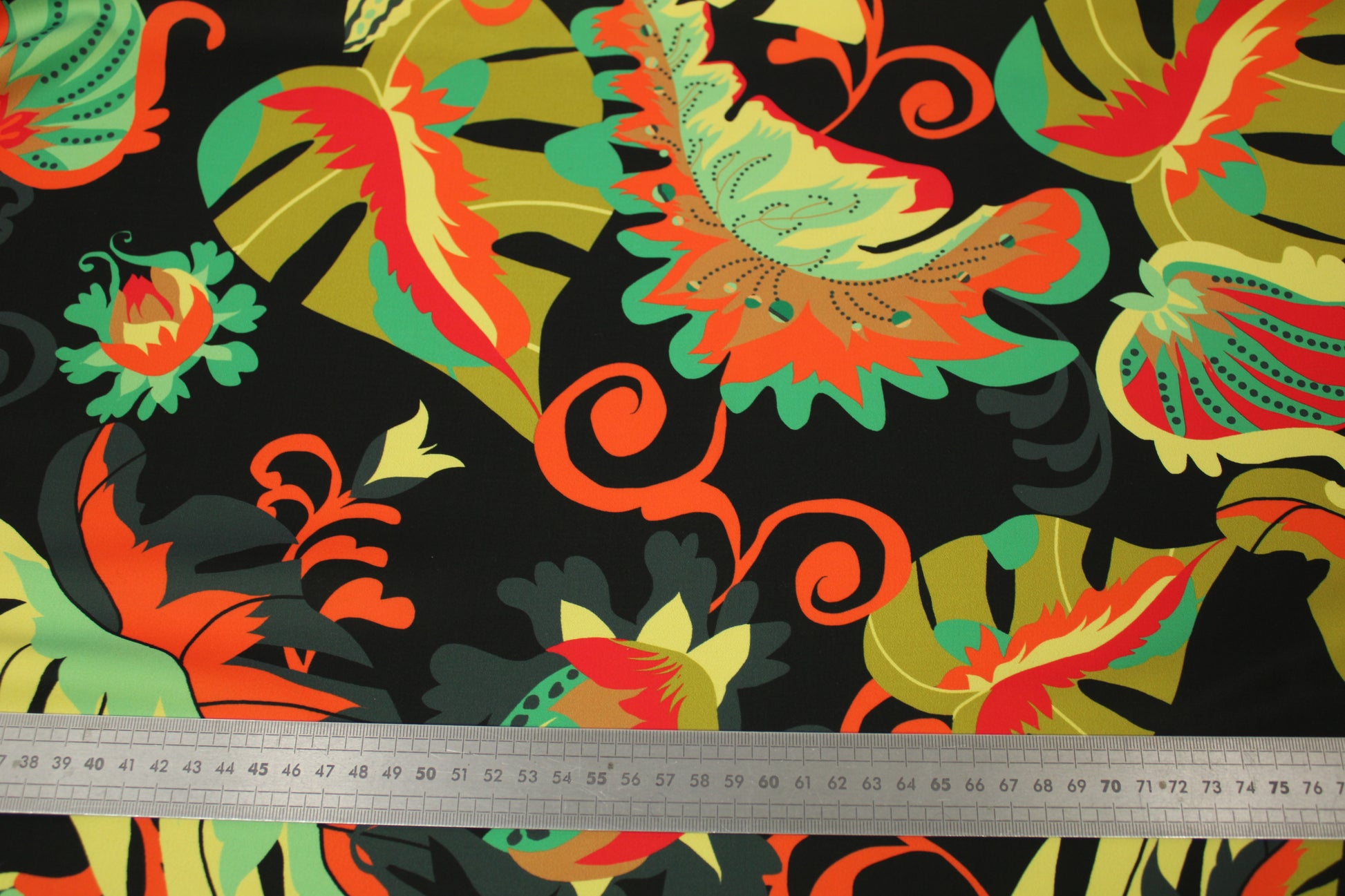 Tissu crêpe japonais - imprimé fleurs abstraites - photo 5/5 | So Tissus