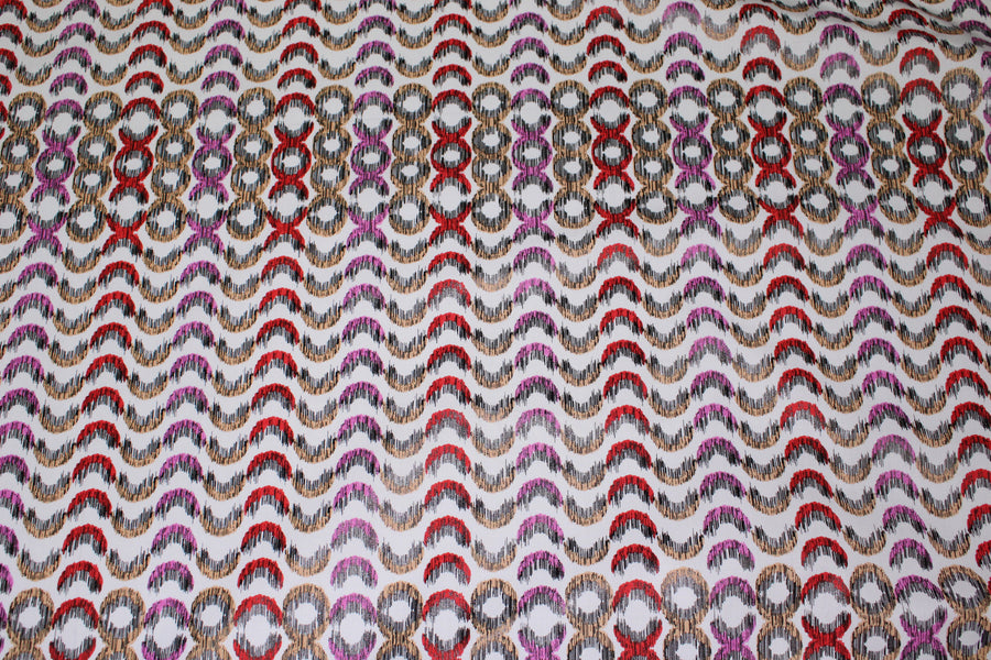 Tissu popeline premium de coton - imprimé petit demi-cercle