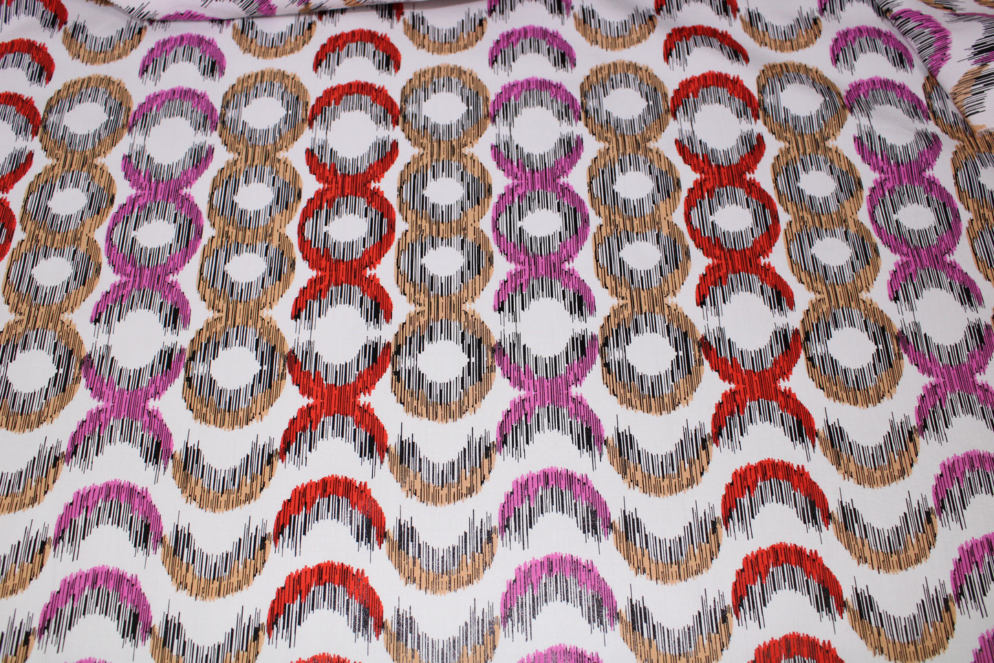 Tissu popeline premium de coton - imprimé grand demi-cercle - photo 4/5 | So Tissus