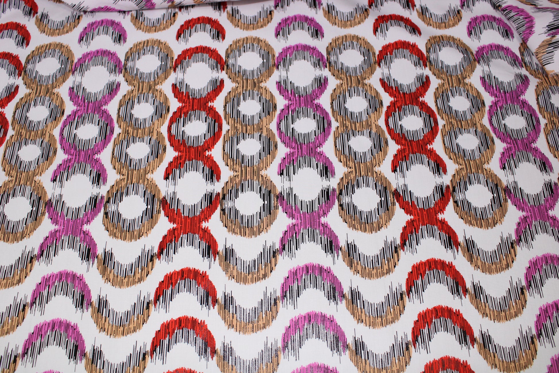 Tissu popeline premium de coton - imprimé grand demi-cercle - photo 4/5 | So Tissus
