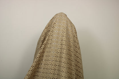 Tissu broderie anglaise - beige - photo 3/5 | So Tissus