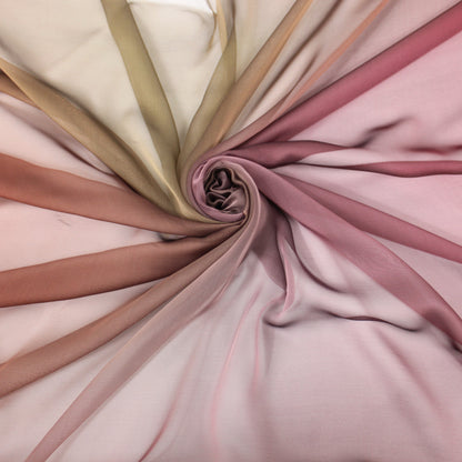 Tissu mousseline de soie changeante - ton prune et terre - photo 1/3 | So Tissus