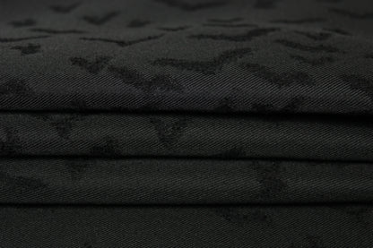 Tissu brocart motif chauve-souris - noir - photo 2/5 | So Tissus