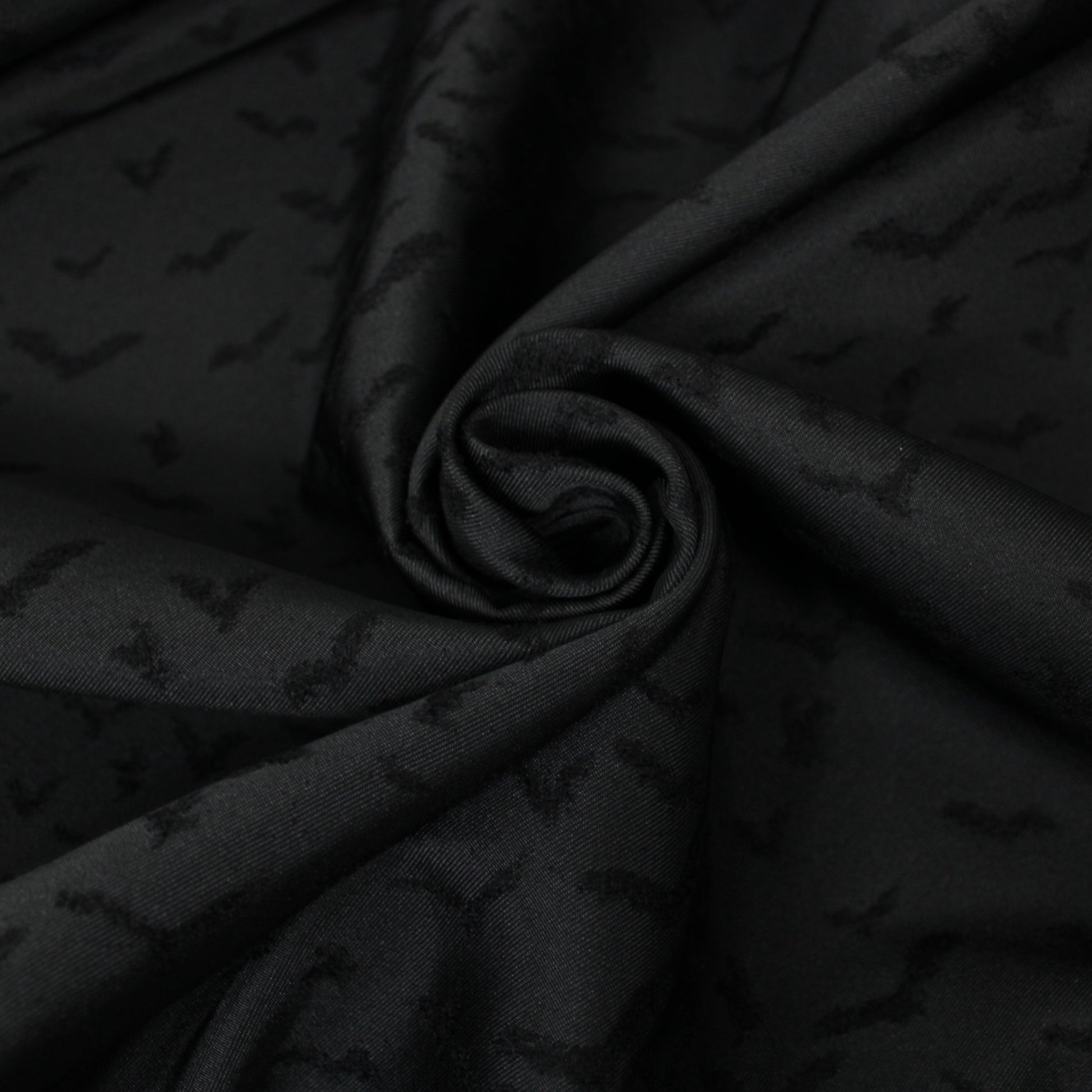 Tissu brocart motif chauve-souris - noir - photo 1/5 | So Tissus