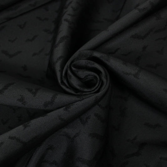 Tissu brocart motif chauve-souris - noir - photo 1/5 | So Tissus