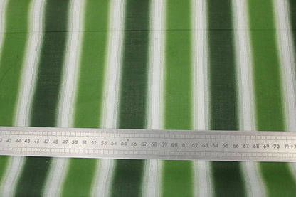 Tissu voile de coton - imprimé rayé - ton vert - photo 5/6 | So Tissus