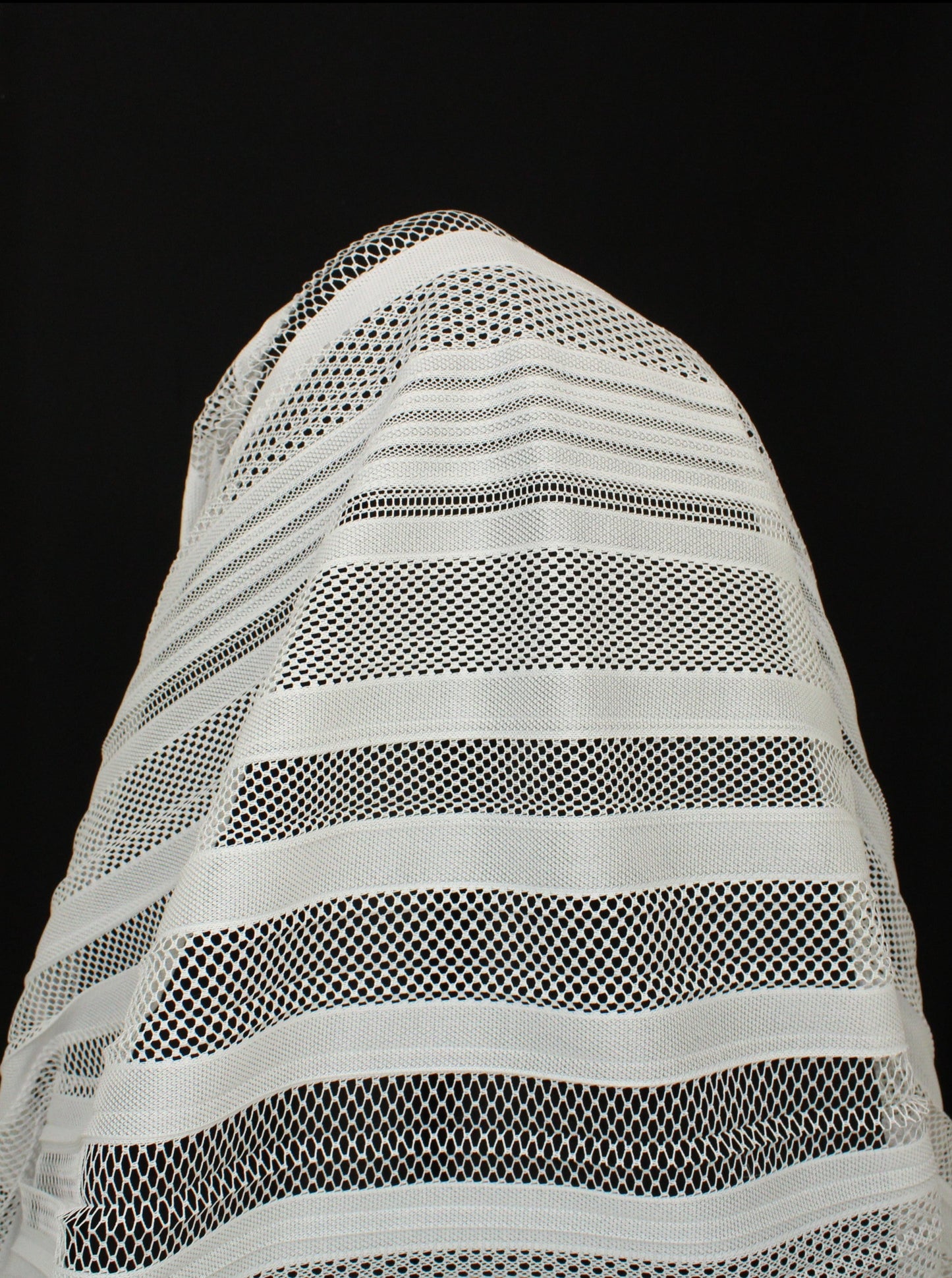 Tissu dentelle plissé - blanc - photo 3/4 | So Tissus