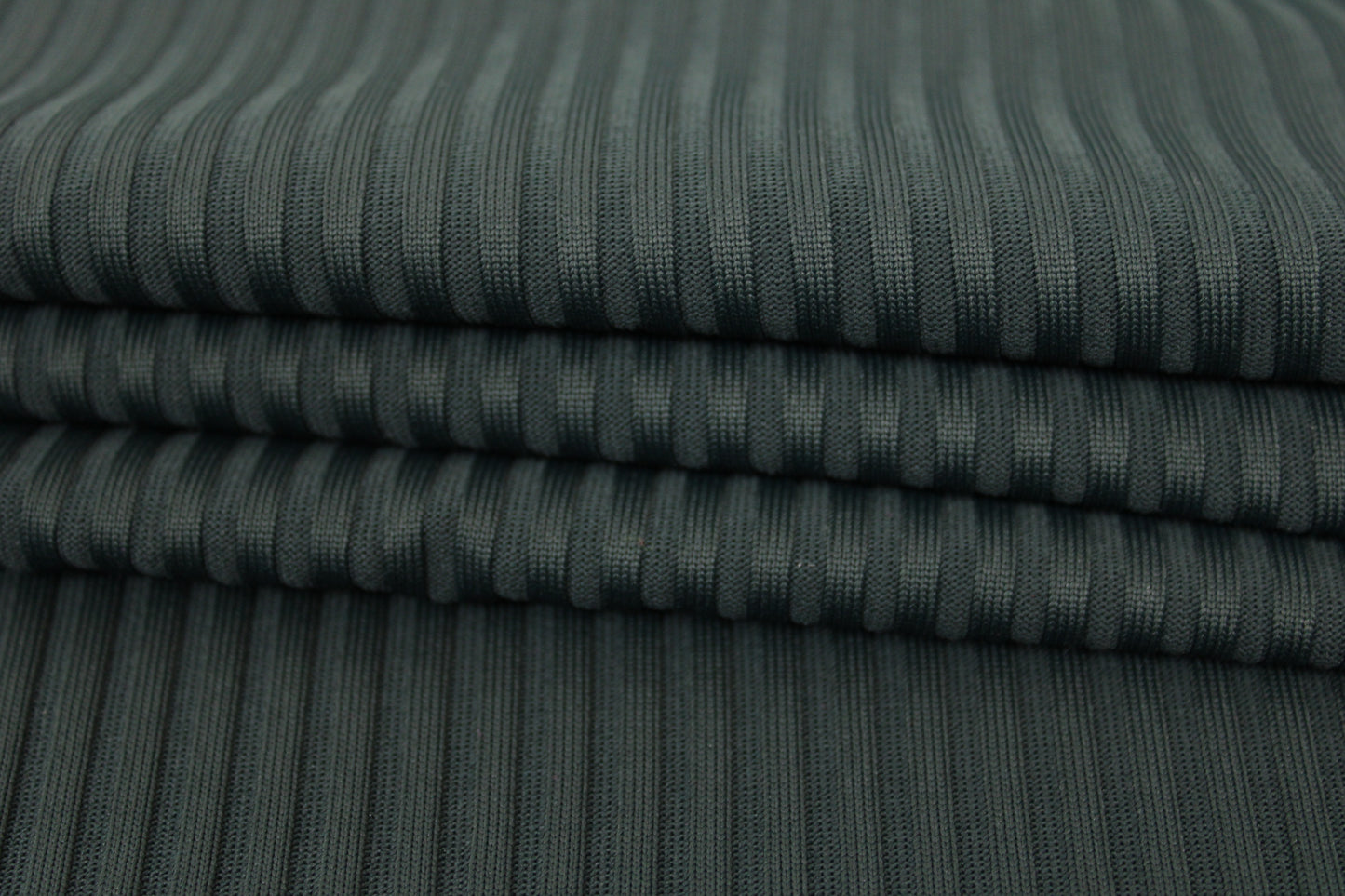 Tissu maille côtelé - vert foncé - photo 2/3 | So Tissus