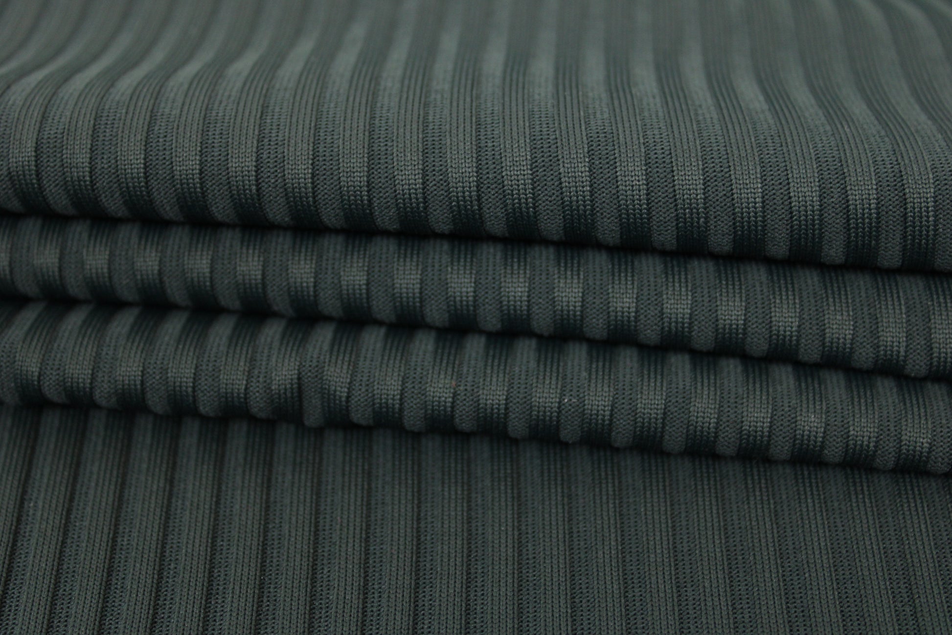 Tissu maille côtelé - vert foncé - photo 2/3 | So Tissus