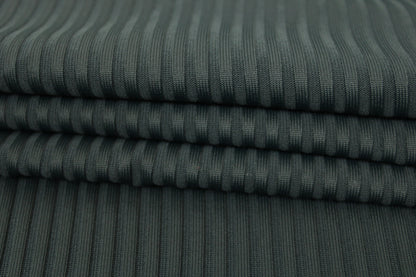 Tissu maille côtelé - vert foncé - photo 2/3 | So Tissus