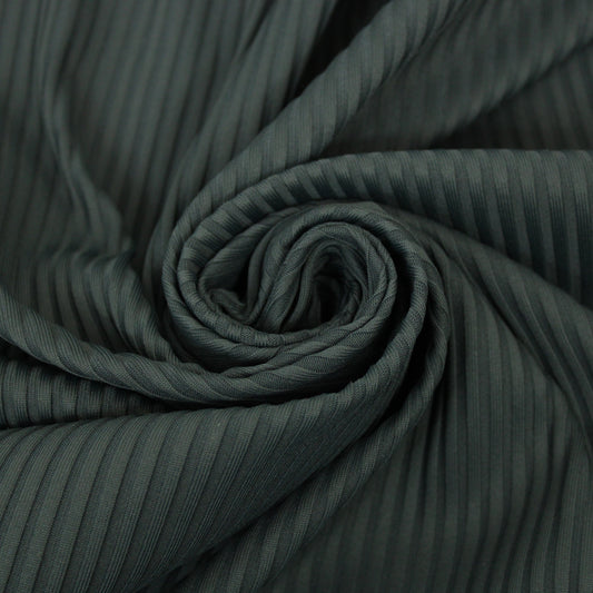 Tissu maille côtelé - vert foncé - photo 1/3 | So Tissus