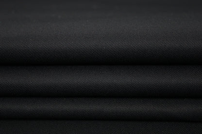 Tissu gabardine fine de coton - noir - photo 2/3 | So Tissus