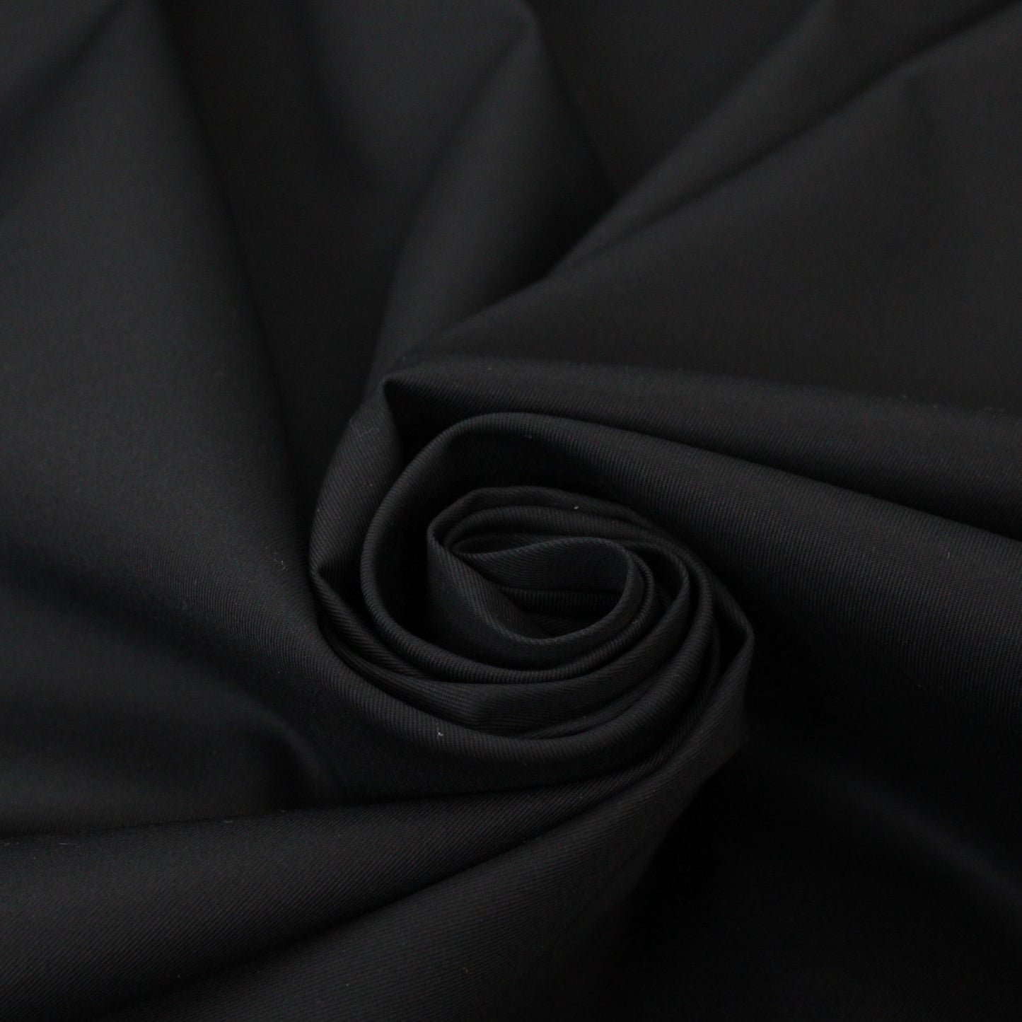 Tissu gabardine fine de coton - noir - photo 1/3 | So Tissus