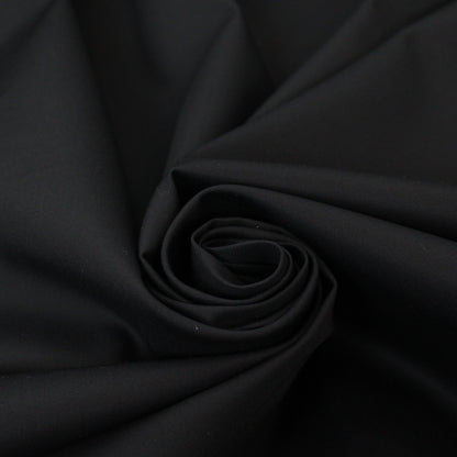 Tissu gabardine fine de coton - noir - photo 1/3 | So Tissus